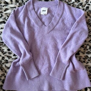Aerie Lavender V-Neck Sweater